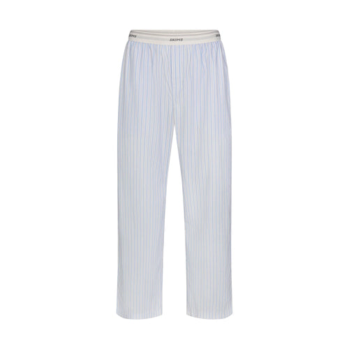COTTON POPLIN MENS LOGO BAND SLEEP PANT | PLATINUM DOUBLE STRIPE