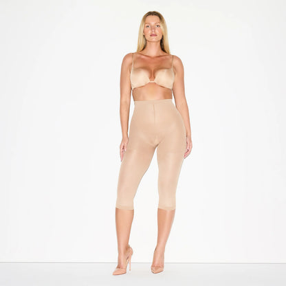 HOSIERY SHAPING CAPRI TIGHTS | CLAY