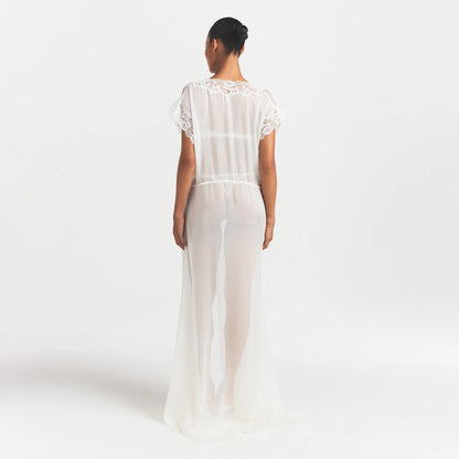 SKIMS ROMANCE LONG ROBE | IVORY