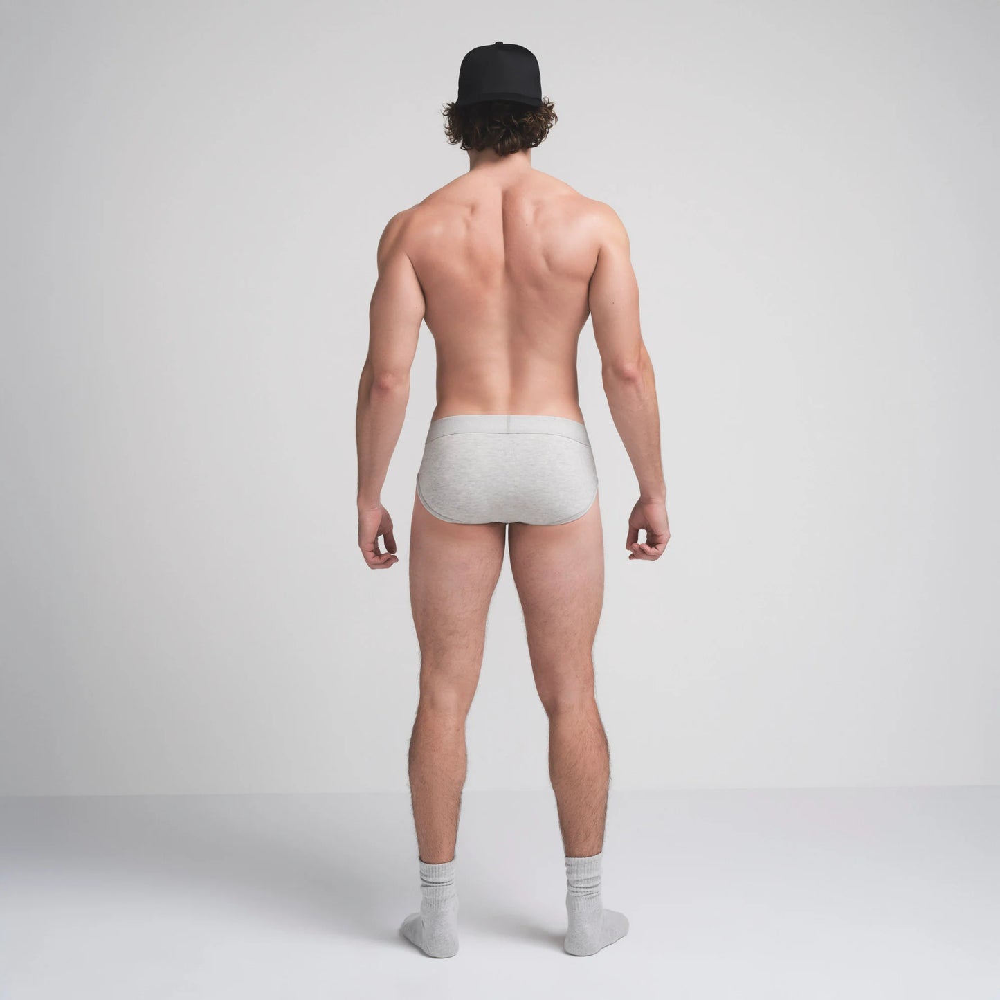 SKIMS COTTON MENS BRIEF | LIGHT HEATHER GREY