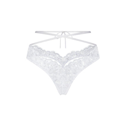 SKIMS LACE BUTTERFLY THONG | SNOW