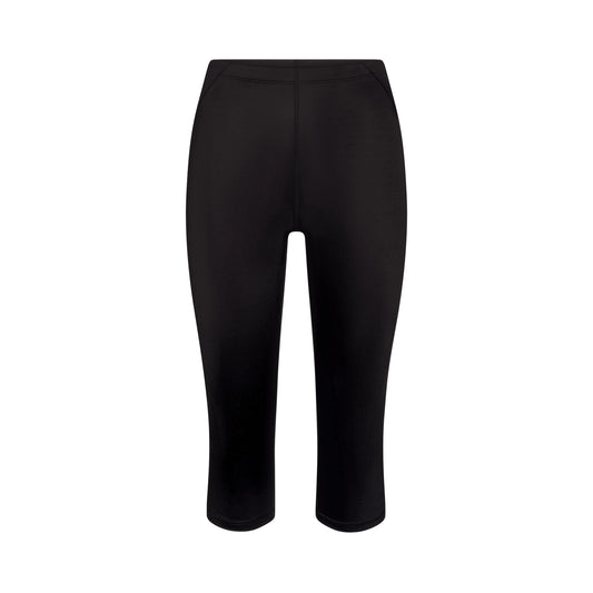 NikeSKIMS SATIN SHINE CAPRI 17" LEGGING | OBSIDIAN