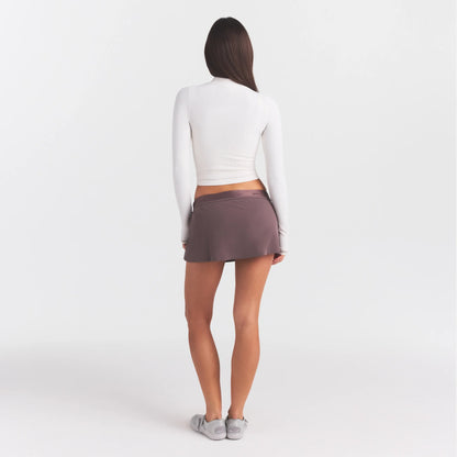 NikeSKIMS RIBBED SEAMLESS ZIP UP CROP JACKET | IVORY