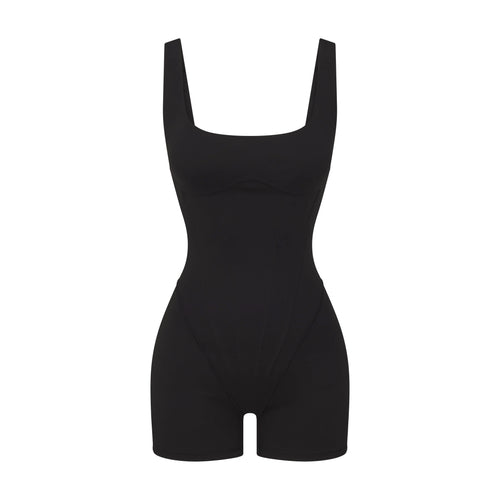 NikeSKIMS MATTE CORSET 2" ONE PIECE | OBSIDIAN