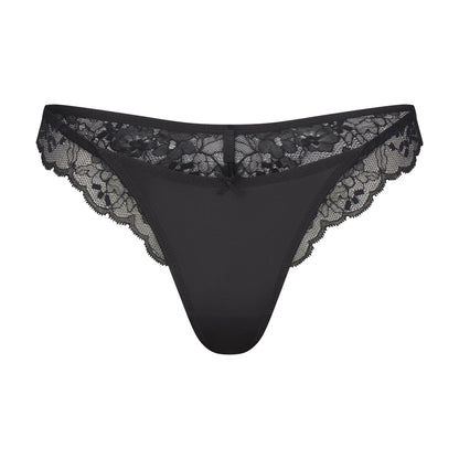 SKIMS LACE THONG | ONYX