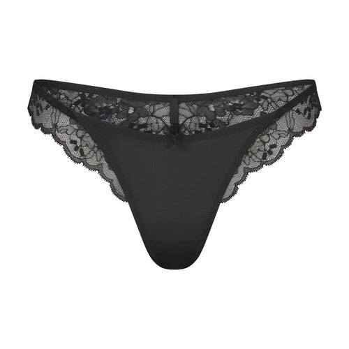 SKIMS LACE THONG | ONYX