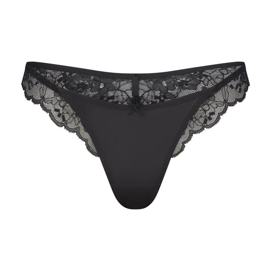 SKIMS LACE THONG | ONYX