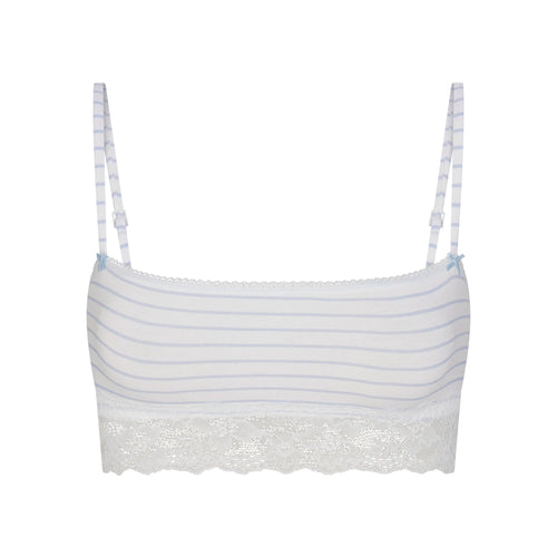 LIGHTWEIGHT COTTON STRAIGHT NECK BRALETTE | AIRSPACE LAGUNA STRIPE