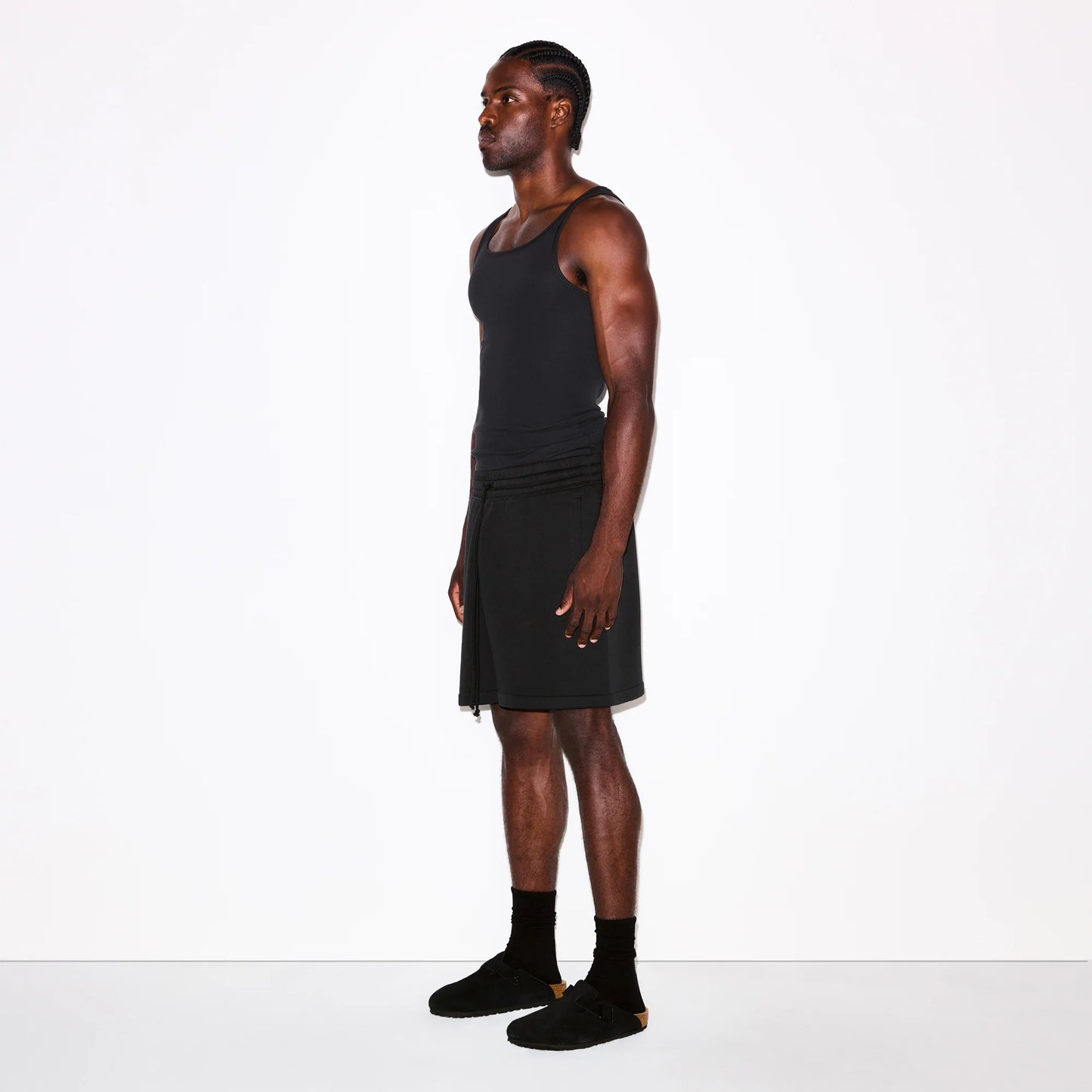 FLEECE LOUNGE MENS RELAXED SHORT | WASHED ONYX