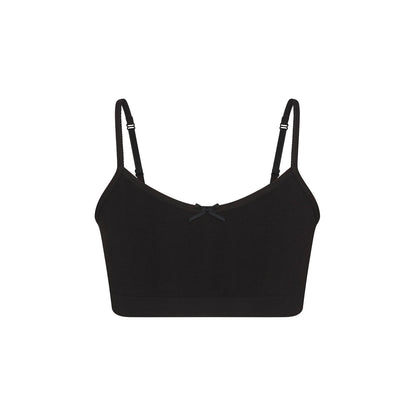 COTTON SEAMLESS JUNIORS BRALETTE 2-PACK | LIGHT HEATHER GREY AND SOOT
