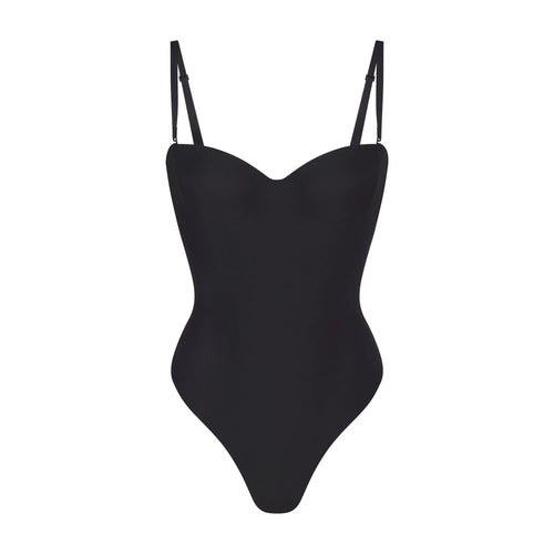 SKIMS BODY UNDERWIRE THONG BODYSUIT | ONYX