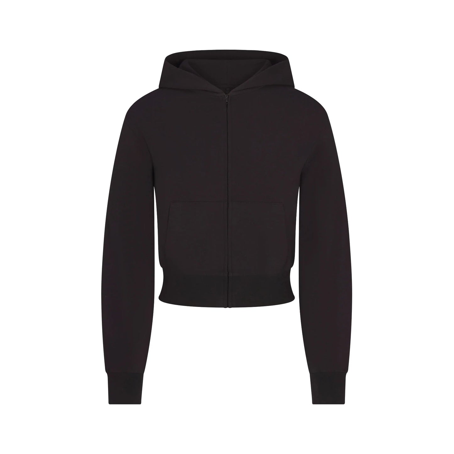COTTON JERSEY ZIP UP HOODIE | SOOT