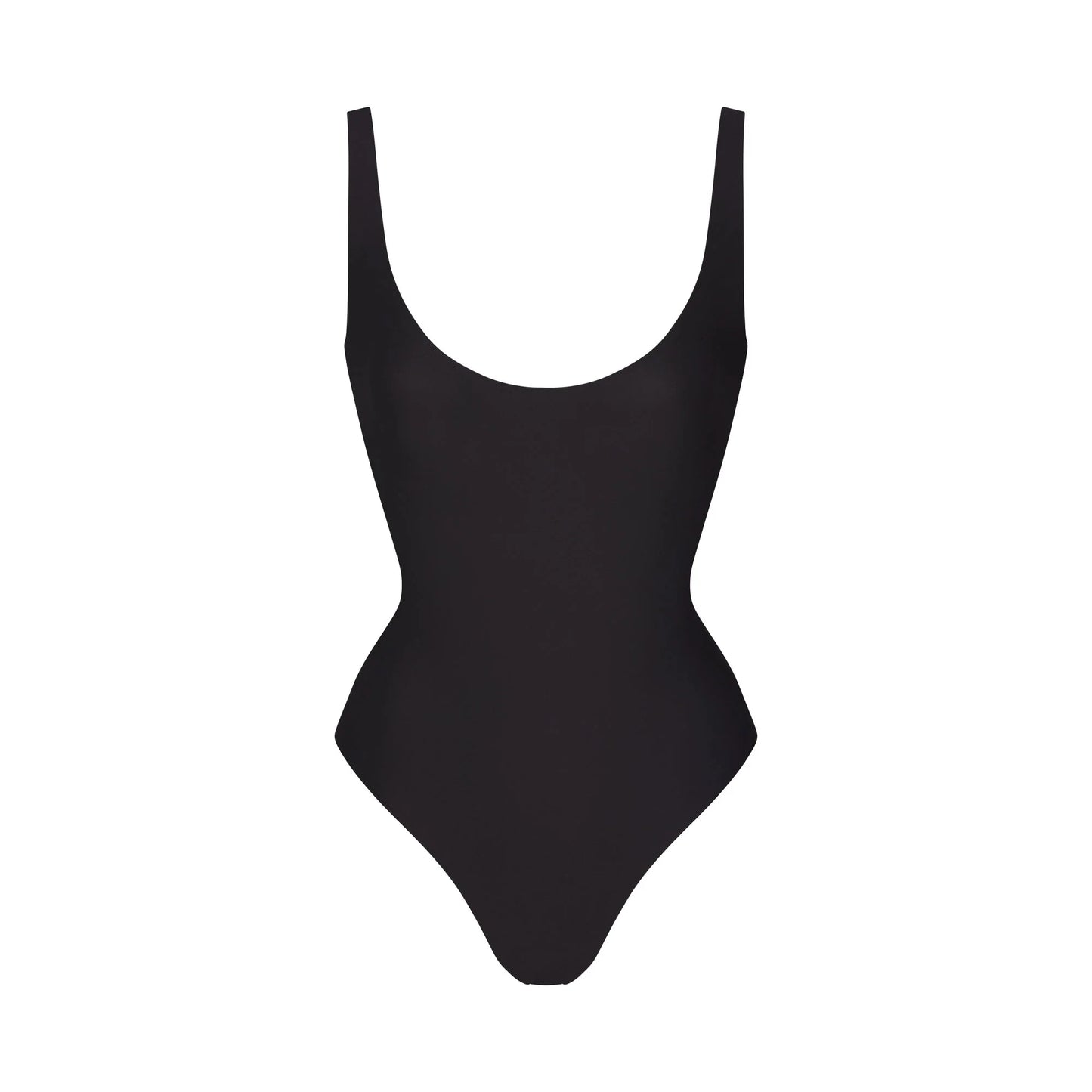 SKIMS BODY SCOOP LOW BACK THONG BODYSUIT | ONYX