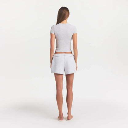 COTTON JERSEY T-SHIRT | LIGHT HEATHER GREY