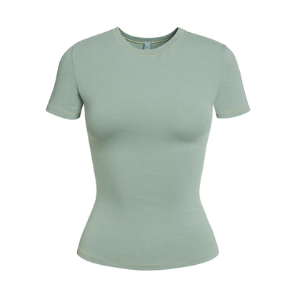 COTTON JERSEY T-SHIRT | MINERAL