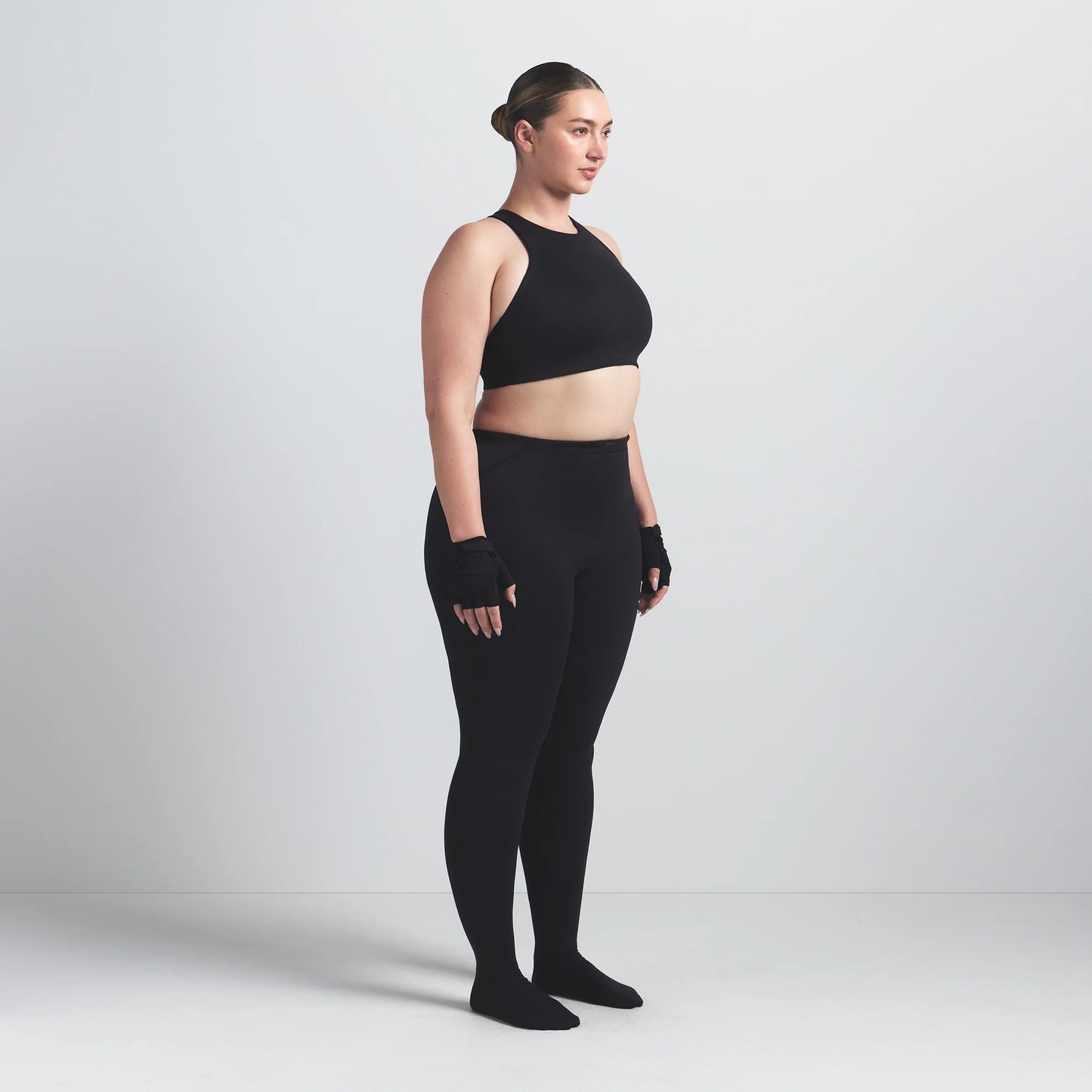 NikeSKIMS MATTE FOOTSIE GRIP LEGGING | OBSIDIAN