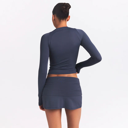 NikeSKIMS AIRY LONG SLEEVE CREW NECK TOP | DEEP ROYAL