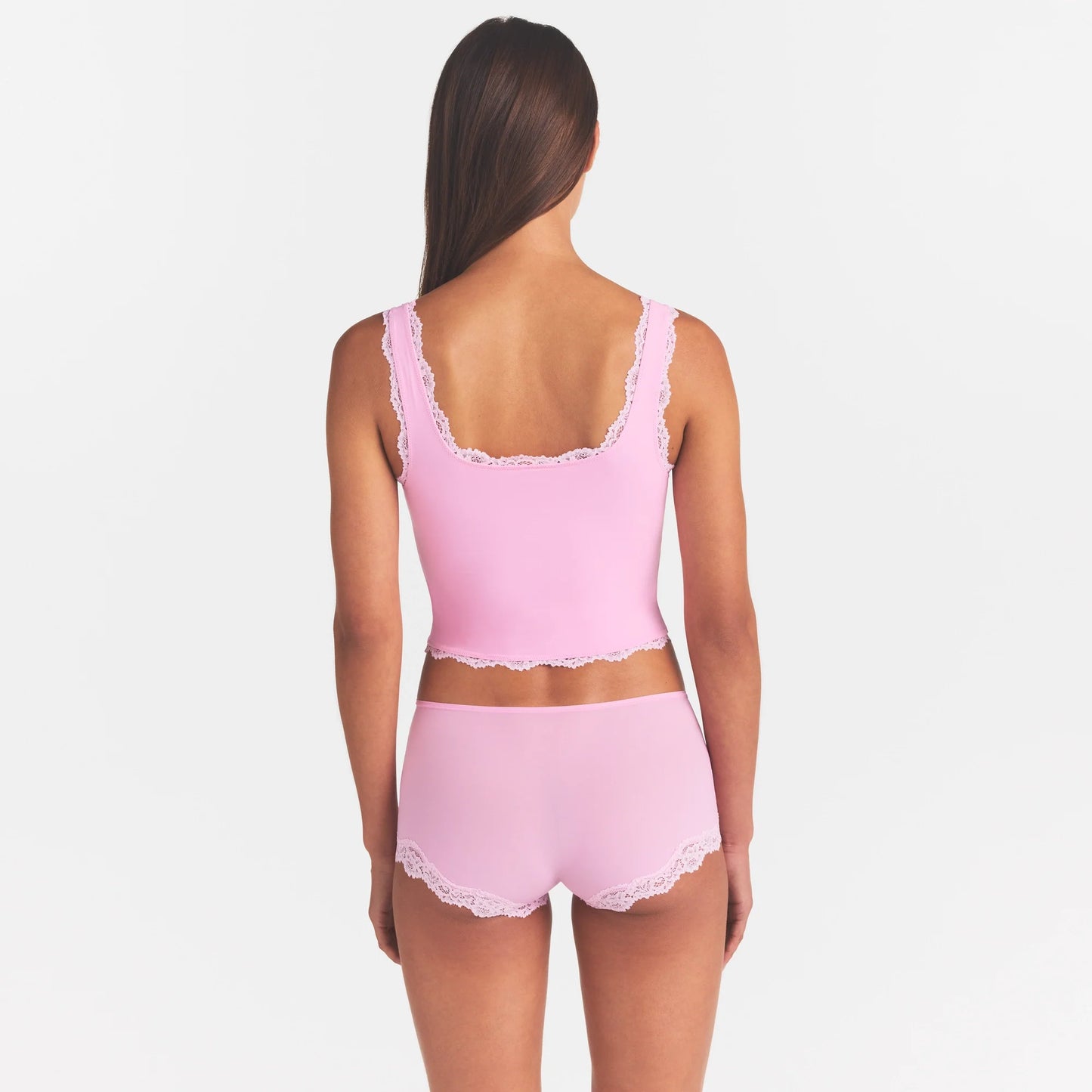 FITS EVERYBODY LACE TANK | BUBBLE GUM TONAL