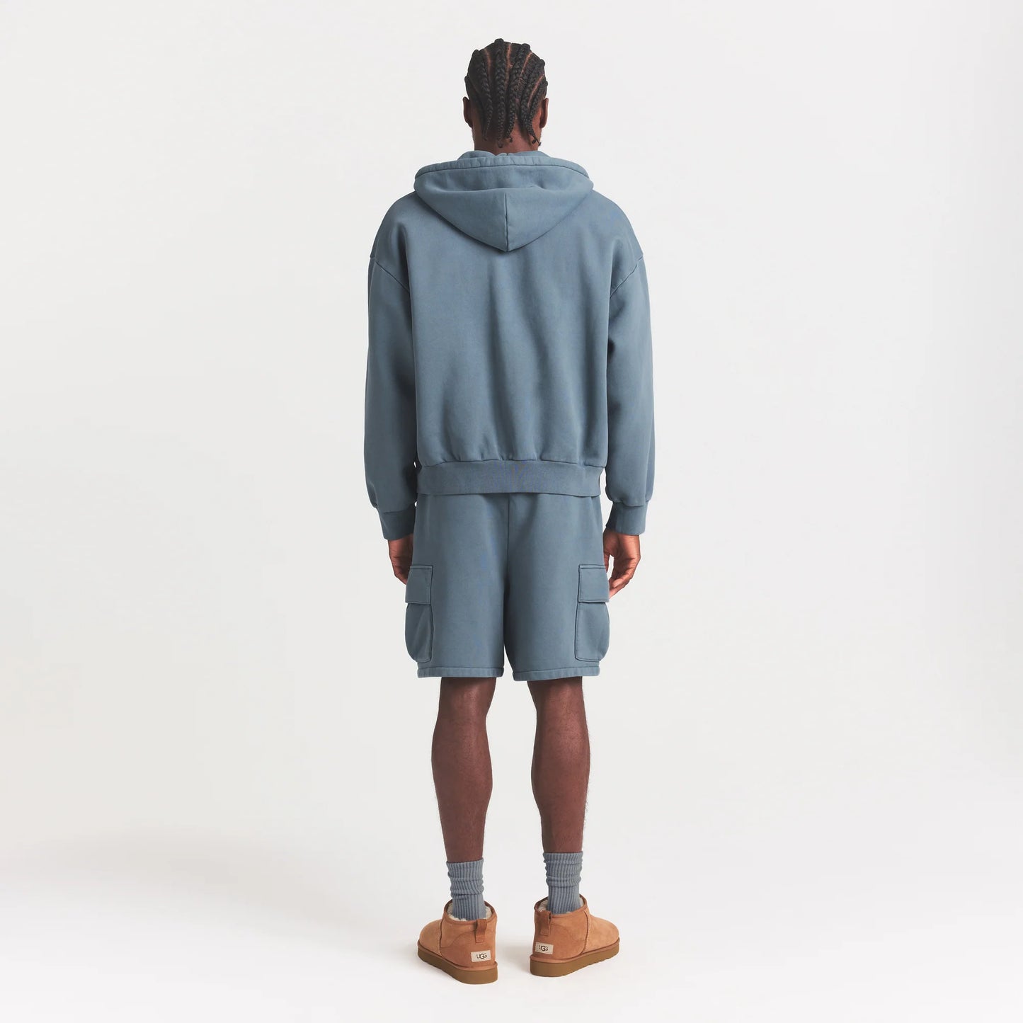 HEAVYWEIGHT FLEECE MENS CARGO SHORT | KYANITE