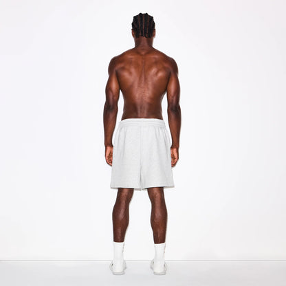 FLEECE LOUNGE MENS RELAXED SHORT | LIGHT HEATHER GREY