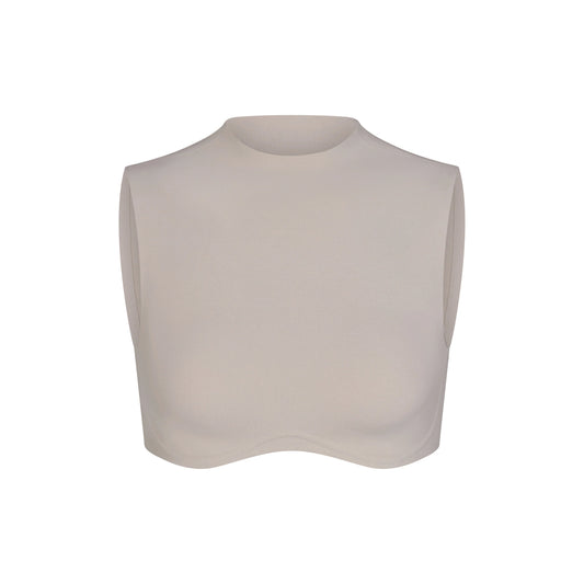 NikeSKIMS STUDIO STRETCH MOCK NECK BRA TOP | LINEN