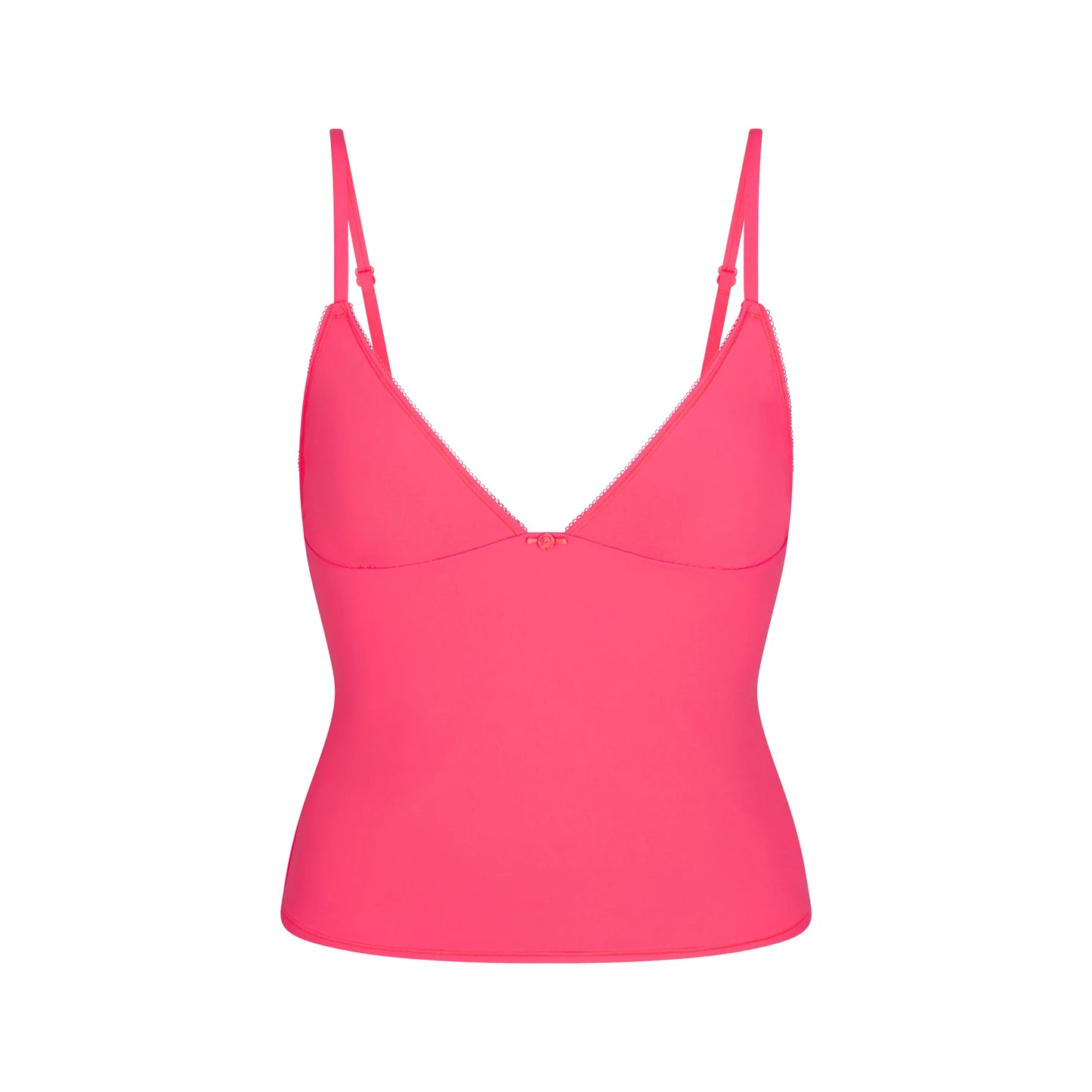 FITS EVERYBODY PICOT CAMI AND BOY SHORT SET | ULTRA PINK