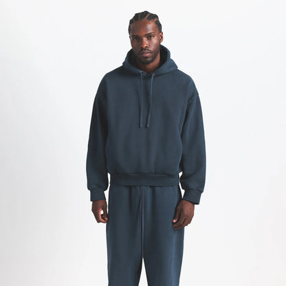HEAVYWEIGHT FLEECE MENS HOODIE | NAVY