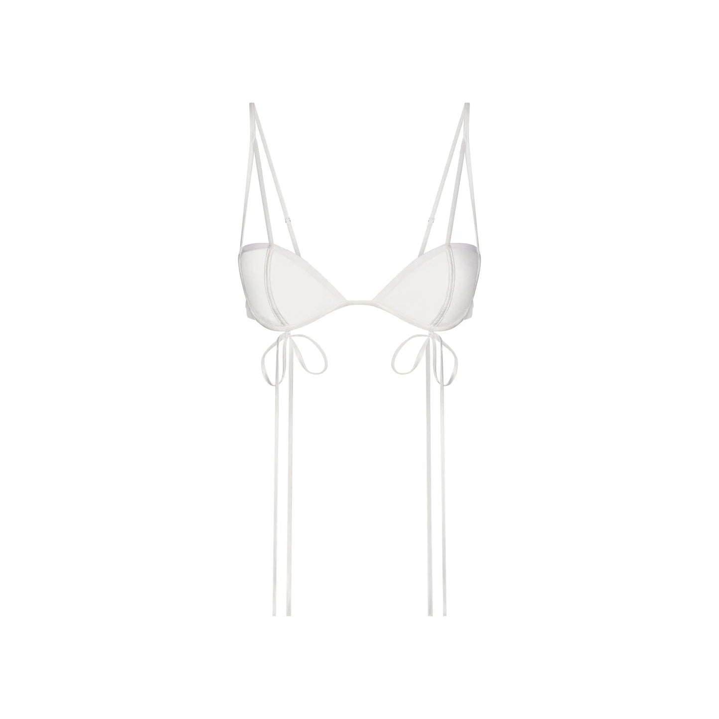 ULTRA FINE MESH BOW BRA | IVORY