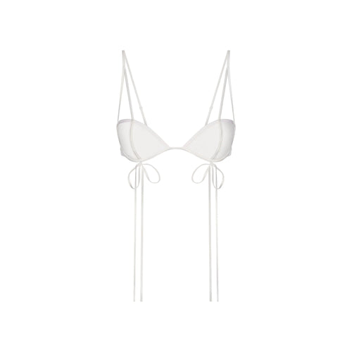 ULTRA FINE MESH BOW BRA | IVORY