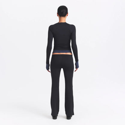 NikeSKIMS AIRY LOW RISE MINI FLARE PANT | OBSIDIAN
