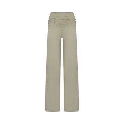 NikeSKIMS STRETCH KNIT FOLDOVER WIDE LEG PANT | DUNE