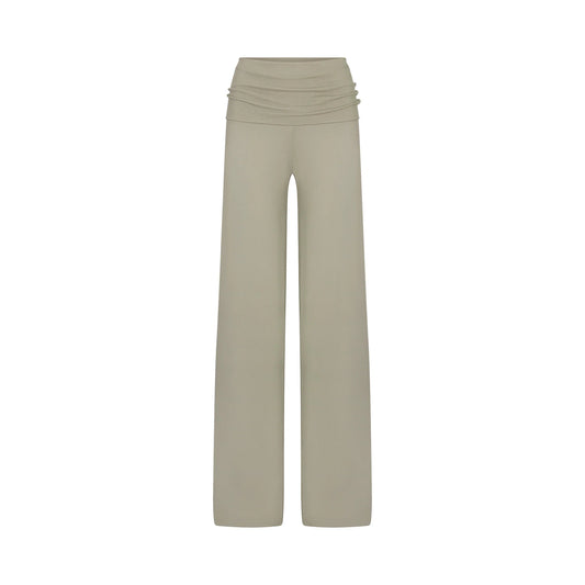NikeSKIMS STRETCH KNIT FOLDOVER WIDE LEG PANT | DUNE