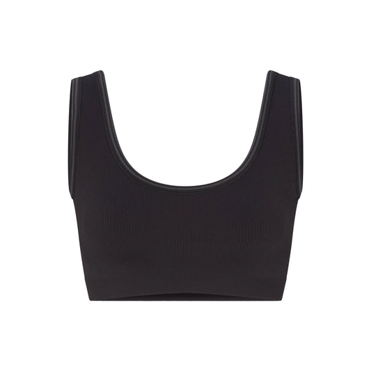 NikeSKIMS RIBBED SEAMLESS SCOOP BRA | OBSIDIAN