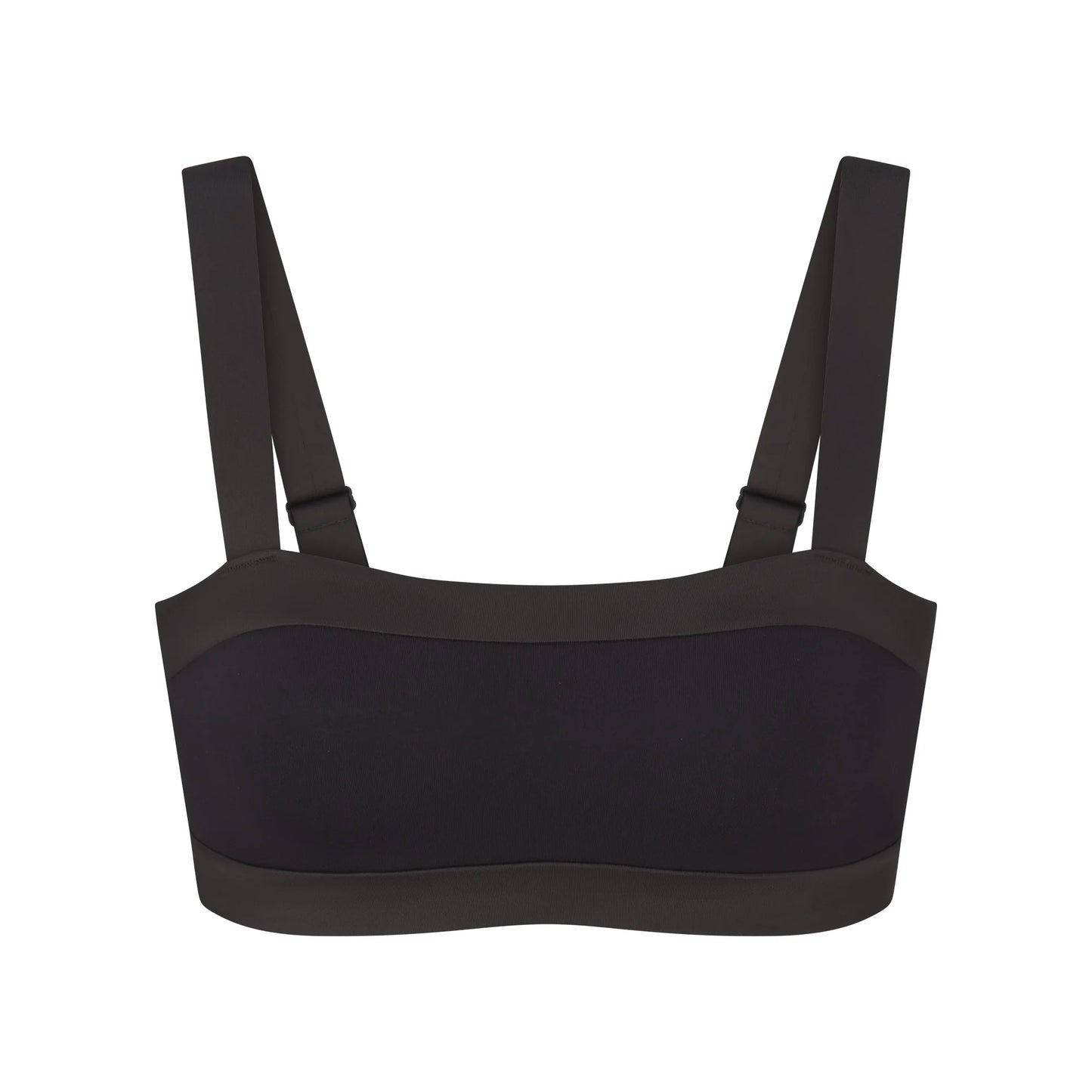 NikeSKIMS MATTE SHINE MIX STRAIGHT NECK BRA | OBSIDIAN AND IGNEOUS