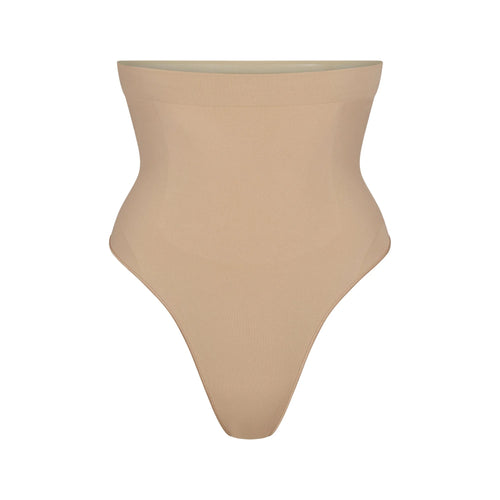 SEAMLESS SCULPT HIGH-WAISTED THONG | CLAY