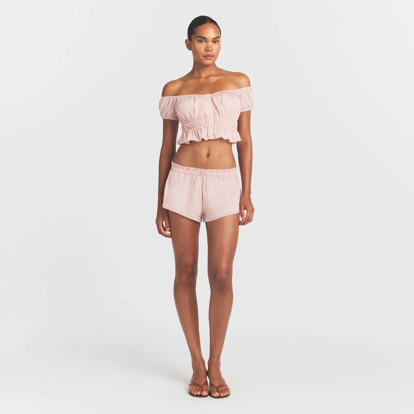 POPLIN APPAREL SHORT | DUSTY PINK