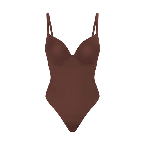 SKIMS ULTIMATE BODY PUSH-UP THONG BODYSUIT | COCOA