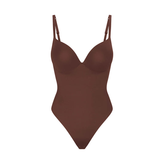 SKIMS ULTIMATE BODY PUSH-UP THONG BODYSUIT | COCOA