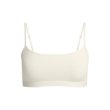COTTON JERSEY SCOOP BRALETTE | BONE