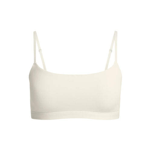 COTTON JERSEY SCOOP BRALETTE | BONE