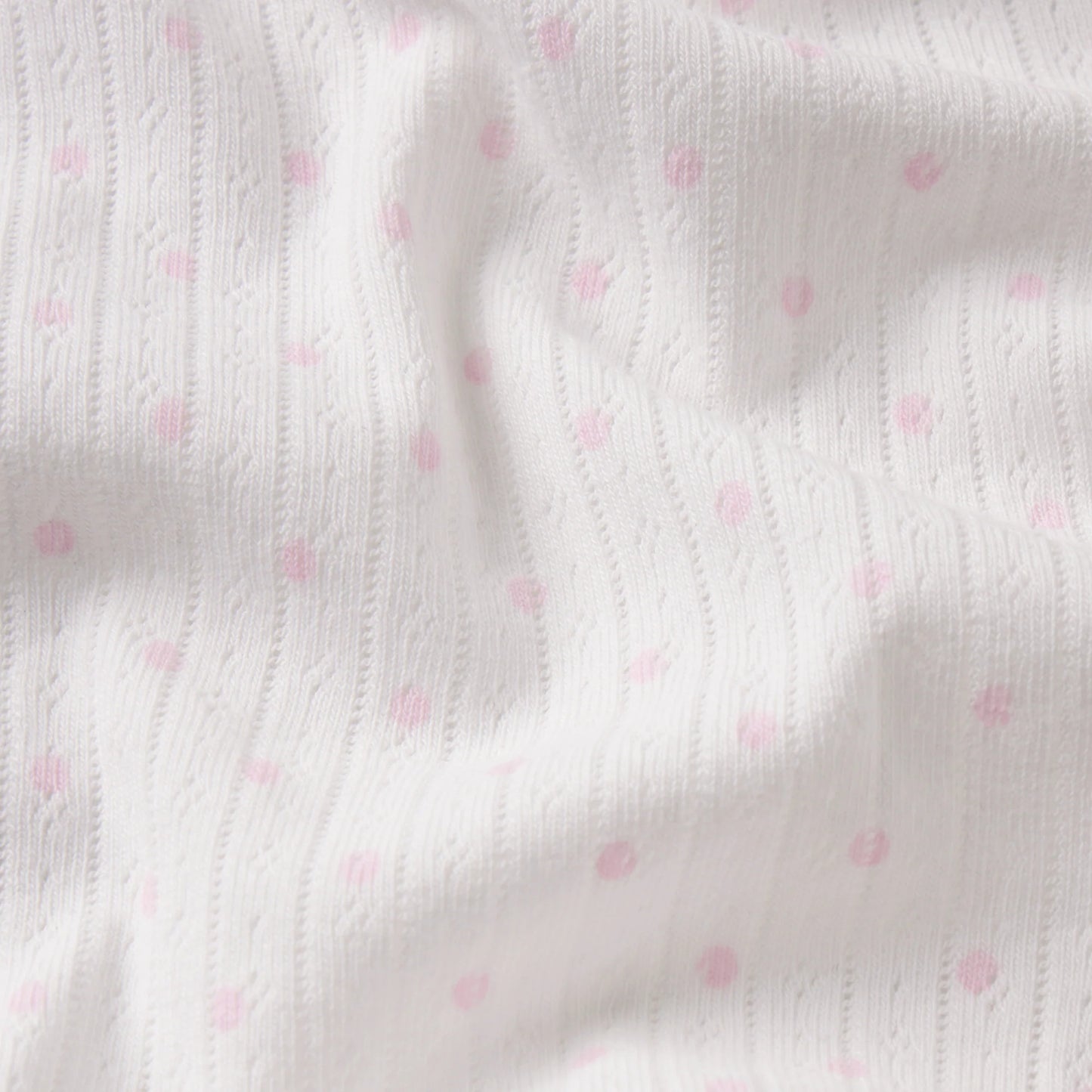 LIGHTWEIGHT COTTON POINTELLE SCOOP BRALETTE | SNOW PEONY PIN DOT