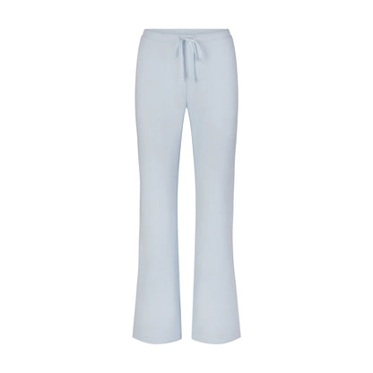 DRAPEY FRENCH TERRY STRAIGHT LEG PANT | POWDER BLUE