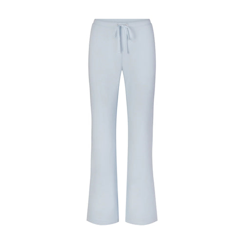 DRAPEY FRENCH TERRY STRAIGHT LEG PANT | POWDER BLUE
