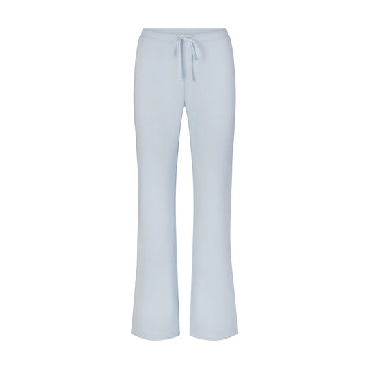 DRAPEY FRENCH TERRY STRAIGHT LEG PANT | POWDER BLUE