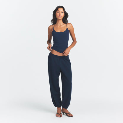 COTTON JERSEY SCOOP NECK CAMI | NAVY