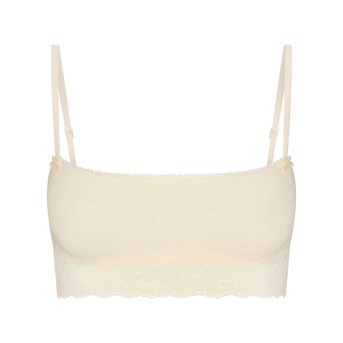 LIGHTWEIGHT COTTON STRAIGHT NECK BRALETTE | BUTTER TONAL
