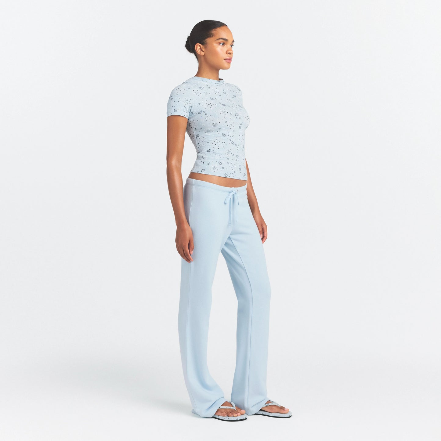 COTTON JERSEY T-SHIRT | POWDER BLUE BANDANA