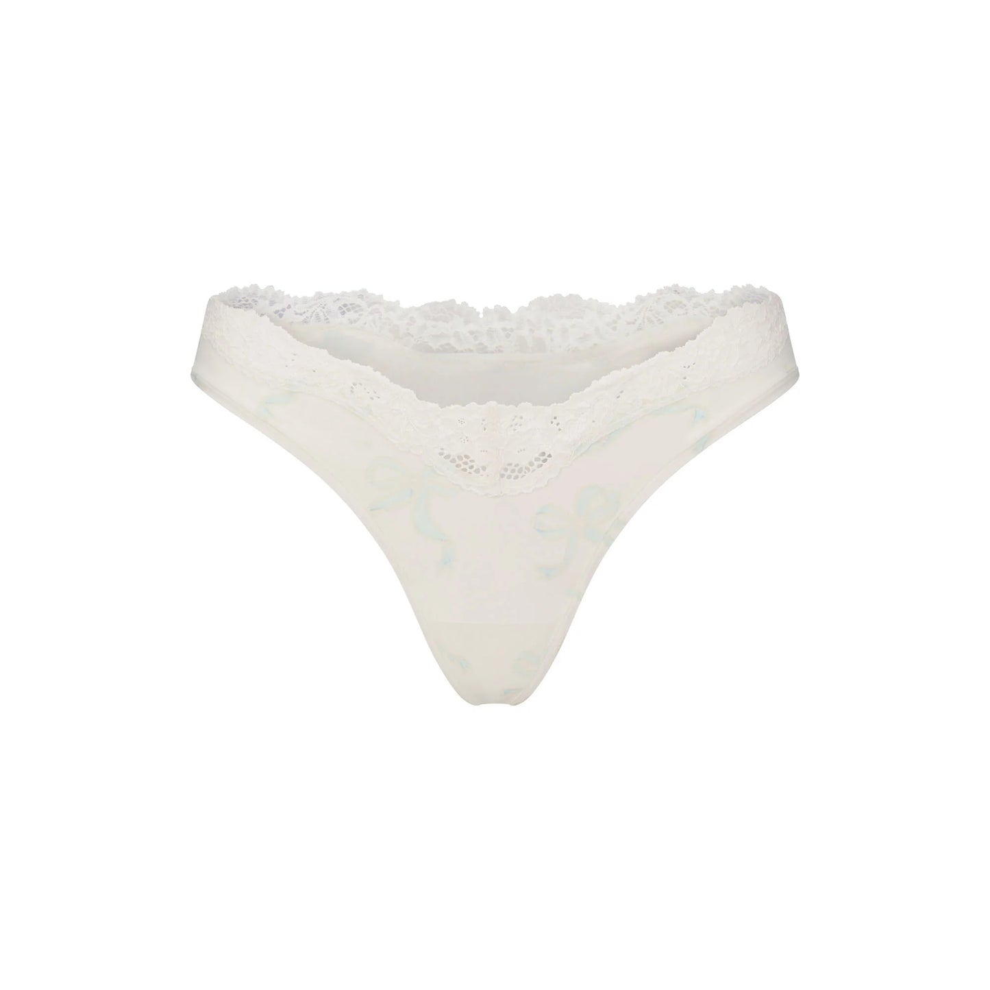FITS EVERYBODY LACE DIPPED THONG 5-PACK | IVORY PEARL BOW MULTI