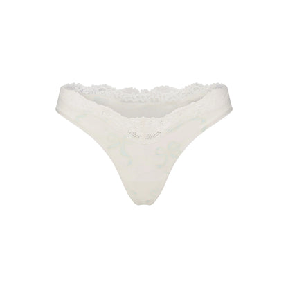 FITS EVERYBODY LACE DIPPED THONG 5-PACK | IVORY PEARL BOW MULTI