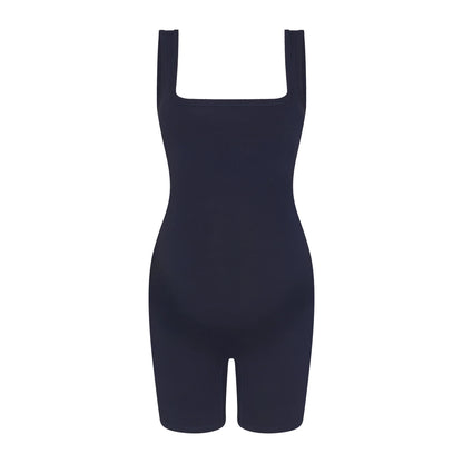COTTON JERSEY MATERNITY ONESIE | NAVY